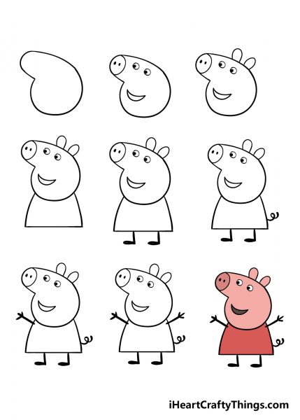 vẽ heo peppa