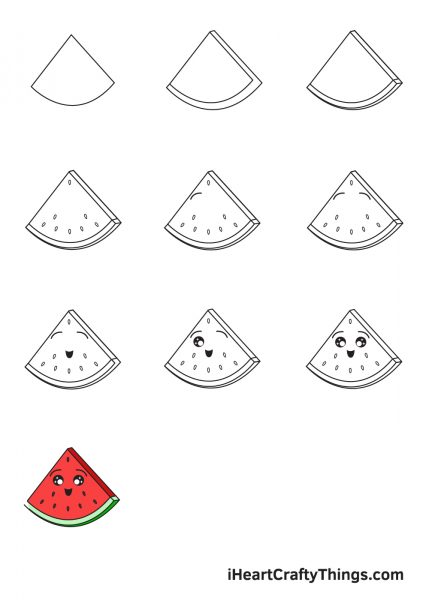 vẽ quả dưa hấu