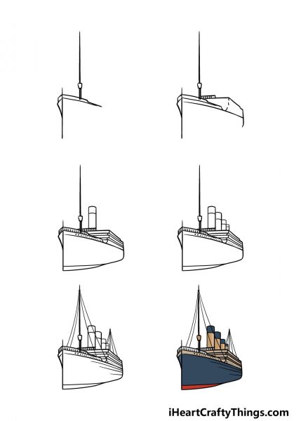 vẽ tàu titanic