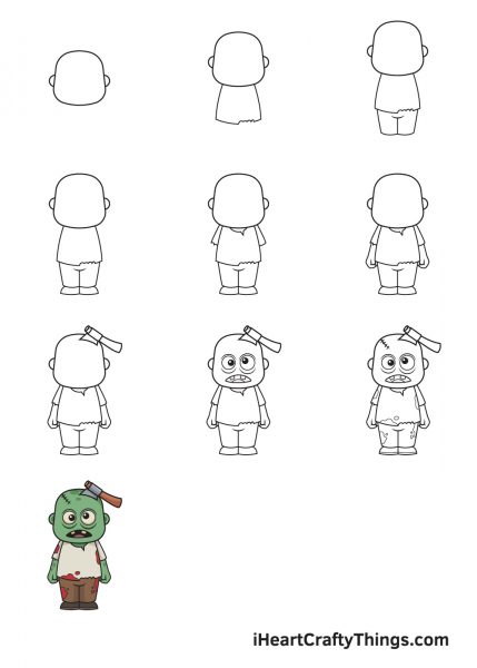 vẽ zombie