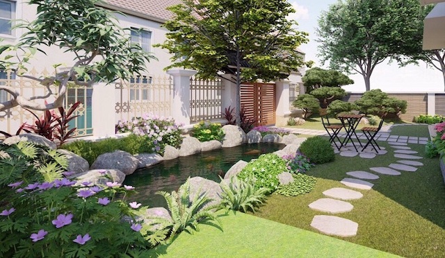 cay canh san vuon biet thu 4 - Thiết kế thi công trọn gói sân vườn 20m2 đẹp ấn tượng