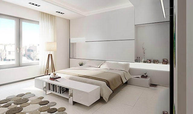 decor phong ngu mau trang - Thiết kế trang trí nội thất phòng ngủ màu trắng đẹp ấn tượng