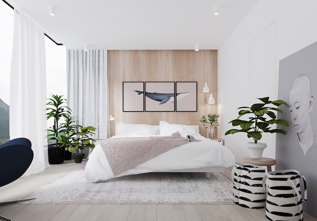 decor phong ngu tong mau trang - Thiết kế trang trí nội thất phòng ngủ màu trắng đẹp ấn tượng