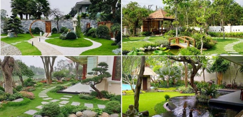 thiet ke san vuon 100 m2 800x385 - 90 Ý tưởng thiết kế sân vườn 100m2 đẹp hiện đại đẳng cấp