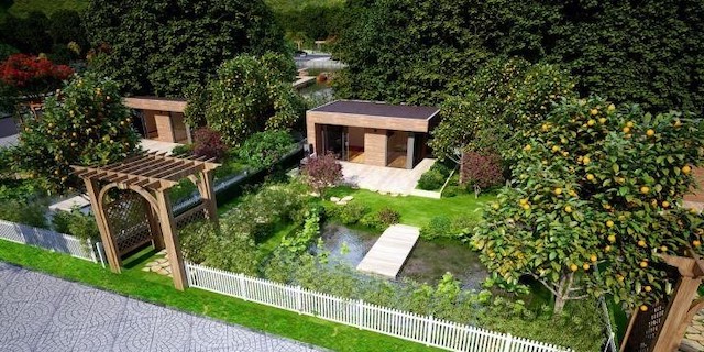 thiet ke san vuon 1000 m2 dep 003 - Thiết kế sân vườn biệt thự đẹp thi công trọn gói chuyên nghiệp