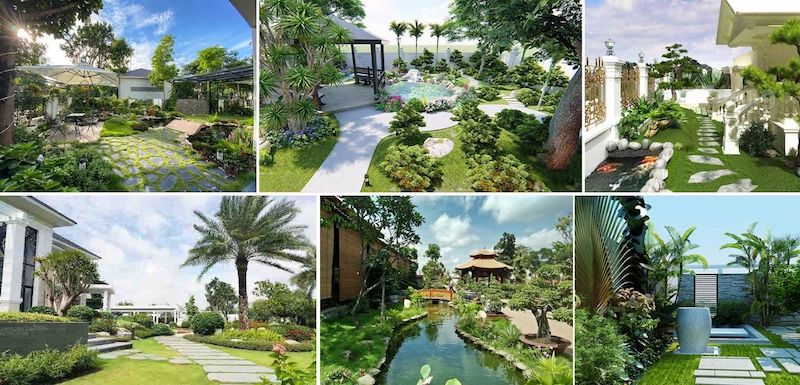Những mẫu thiết kế sân vườn biệt thự đẹp mê hồn