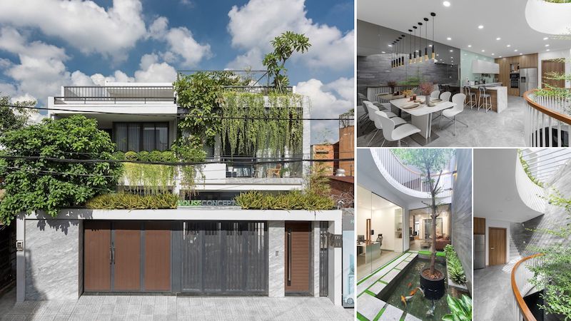 nha o ket hop van phong dep - SNOW House ngôi nhà ở kết hợp văn phòng kiến trúc hiện đại được thiết kế với diện tích 300 m²