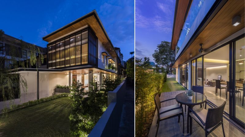 nha pho hien dai 800x450 - Ngôi nhà phố hiện đại có không gian mở cho căn vợ chồng và 2 con ở Singapore