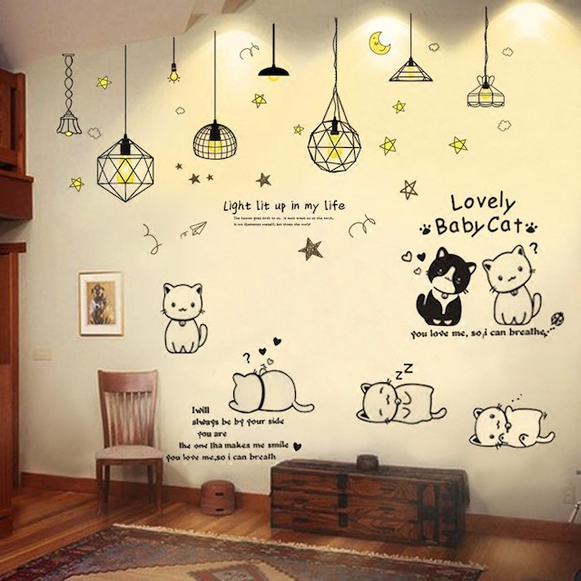 ve tuong phong ngu cute 7 - Gợi ý 100 mẫu vẽ tường phòng ngủ cute đẹp trang trí ấn tượng độc đáo