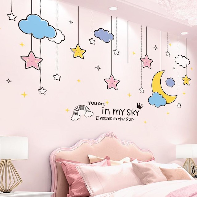 ve tuong phong ngu cute dep - Gợi ý 100 mẫu vẽ tường phòng ngủ cute đẹp trang trí ấn tượng độc đáo