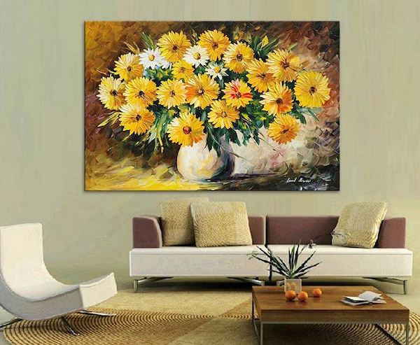 tranh hoa cuc 4 - Tranh hoa cúc đẹp và ấn tượng dùng để trang trí nội thất