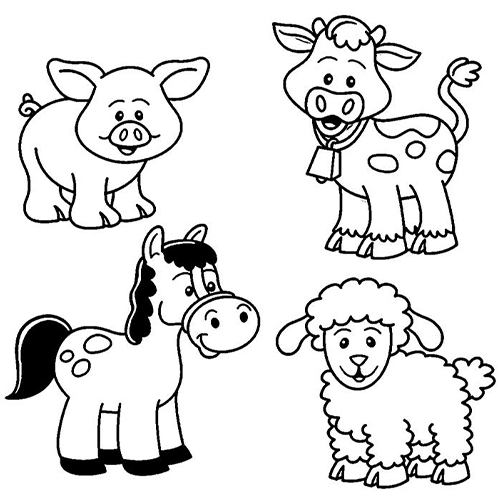 tranh to mau con vat 006 - Tổng hợp 100 mẫu tranh tô màu con vật cho bé chơi học phát triển tư duy