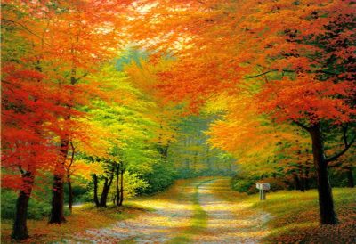 vẽ tranh phong cảnh mùa thu
