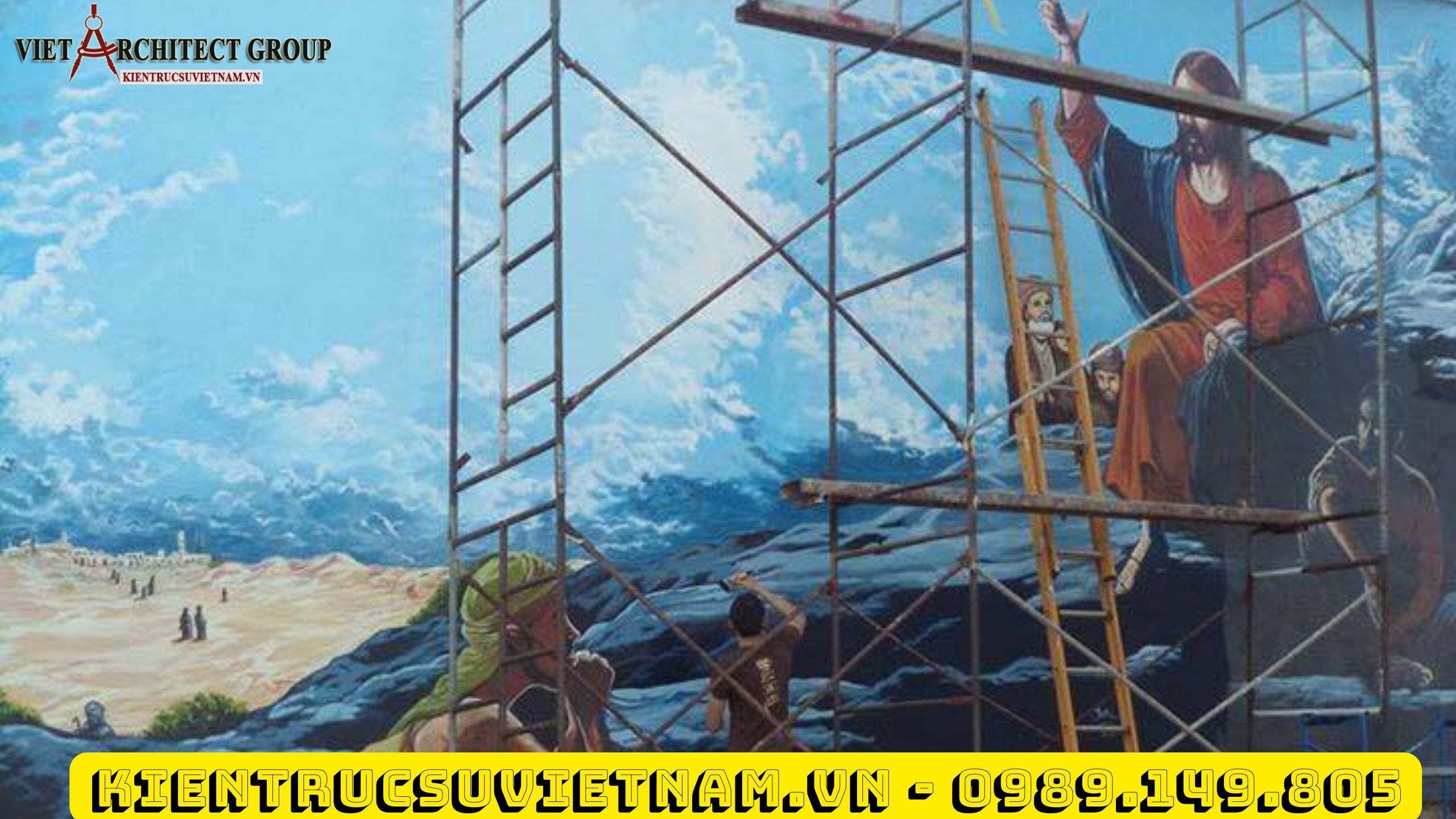ve tranh tuong ngoai troi son ben dep 2 - Vẽ tranh tường Đồng Nai