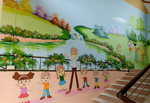 ve tranh tuong tieu hoc dep 4 - Tổng hợp 100 mẫu Vẽ tranh tường trường tiểu học đẹp giá Rẻ