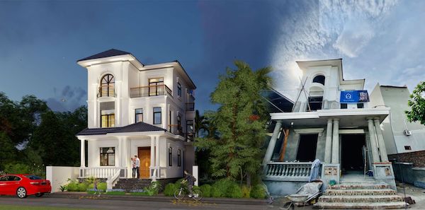 Biet thu 3 tang mai Nhat dep an tuong - 100+ Mẫu thiết kế biệt thự 3 tầng mái nhật đẹp | Báo giá xây trọn gói 2022