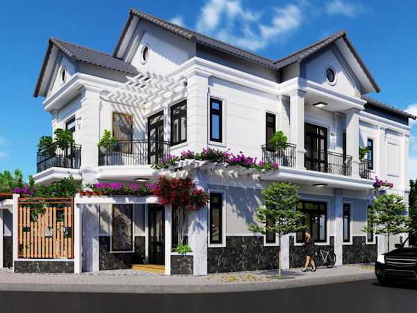 biet thu 2 tang mai thai 8 - Báo giá xây nhà trọn gói Hà Nội năm 2022 (miễn phí thiết kế)