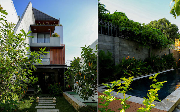 nha pho dep - Nhà phố ở Nha Trang sở hữu sân vườn xanh mát nhờ hy sinh một phần diện tích | PP Architects