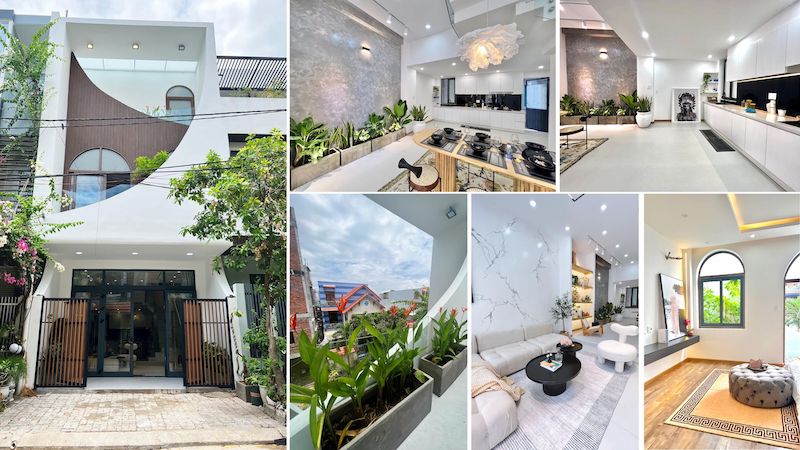 nha pho 3 tang hien dai - Nhà ống hoàn hảo đến từng góc chết, dùng màu đen và trắng tinh tế