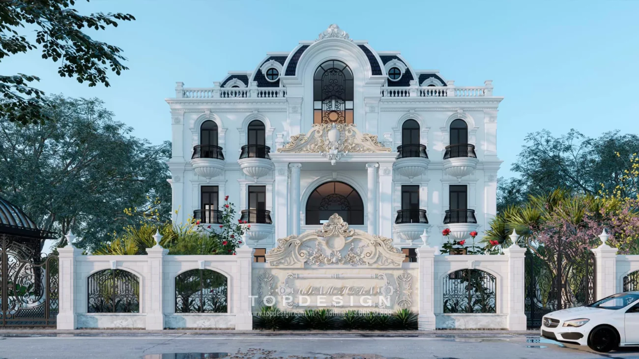 Thi cong biet thu tan co dien   TOPDESIGN 6 4 jpg 1300x731 - [Báo Giá] Top 20 Công ty xây nhà trọn gói Hải Phòng uy tín chuyên nghiệp 2026